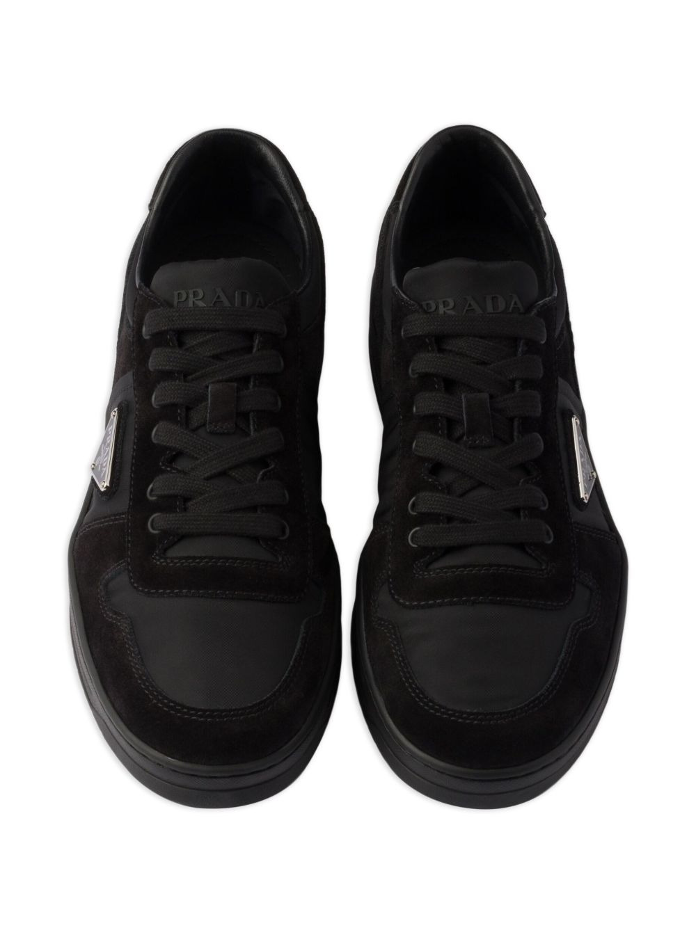 Downtown triangle-logo suede sneakers - 4