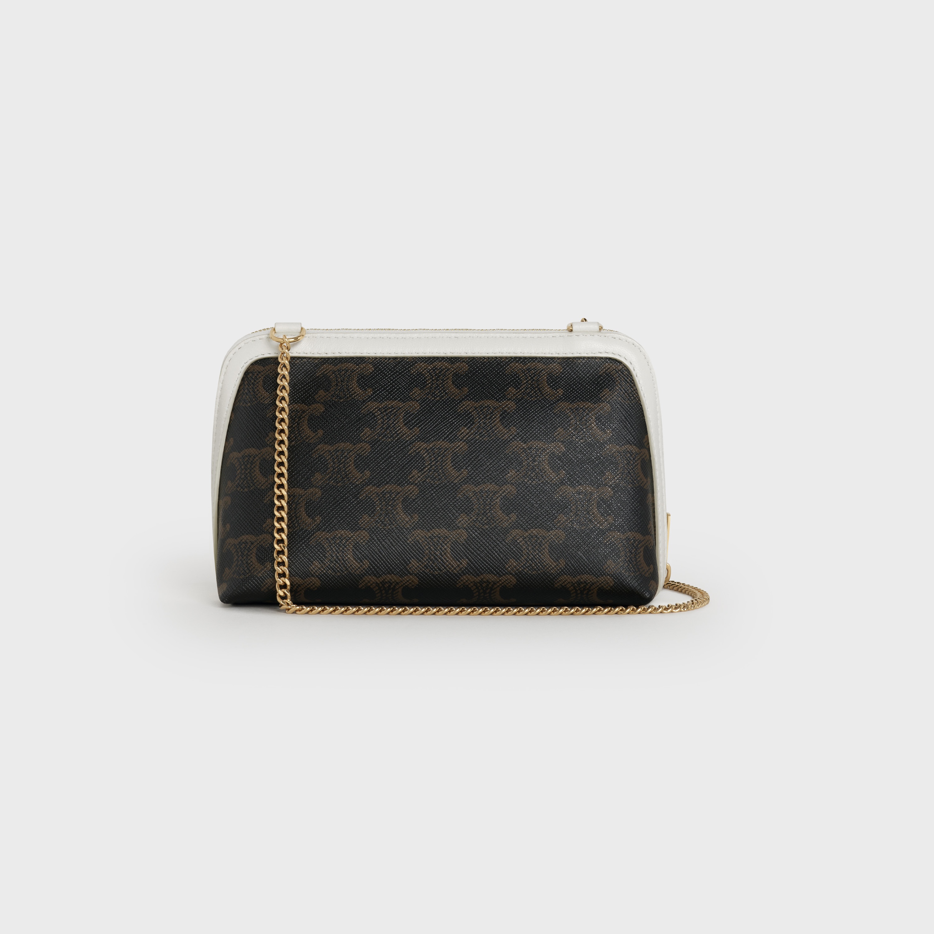 CLUTCH WITH CHAIN  IN  TRIOMPHE CANVAS AND LAMBSKIN - 3