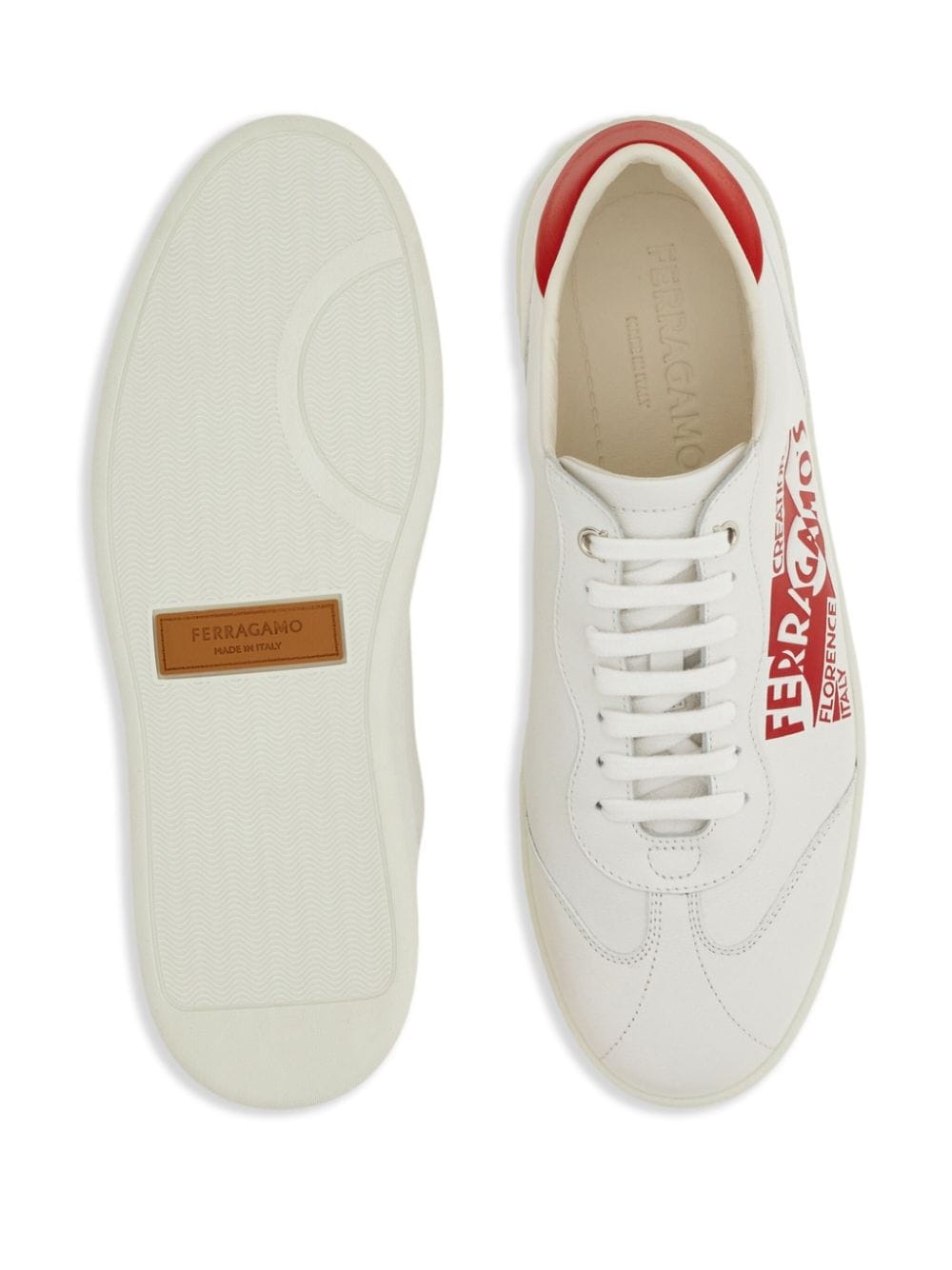 Venna-logo leather sneakers - 5