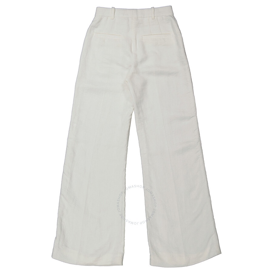 Chloe Ladies Iconic Milk Flared Ribbed Trousers - 5
