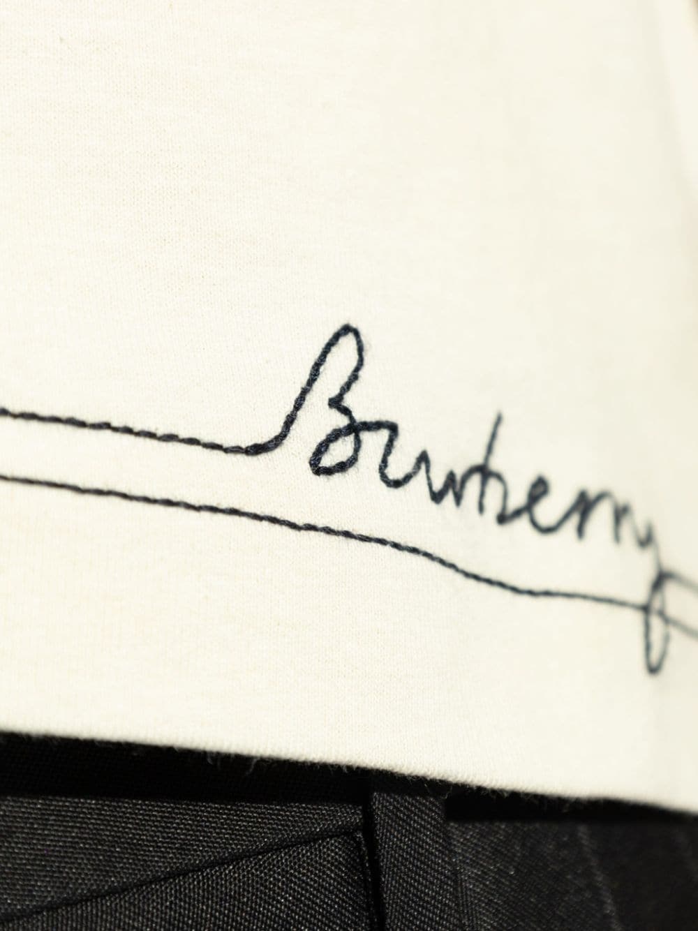logo-embroidered crop top - 5