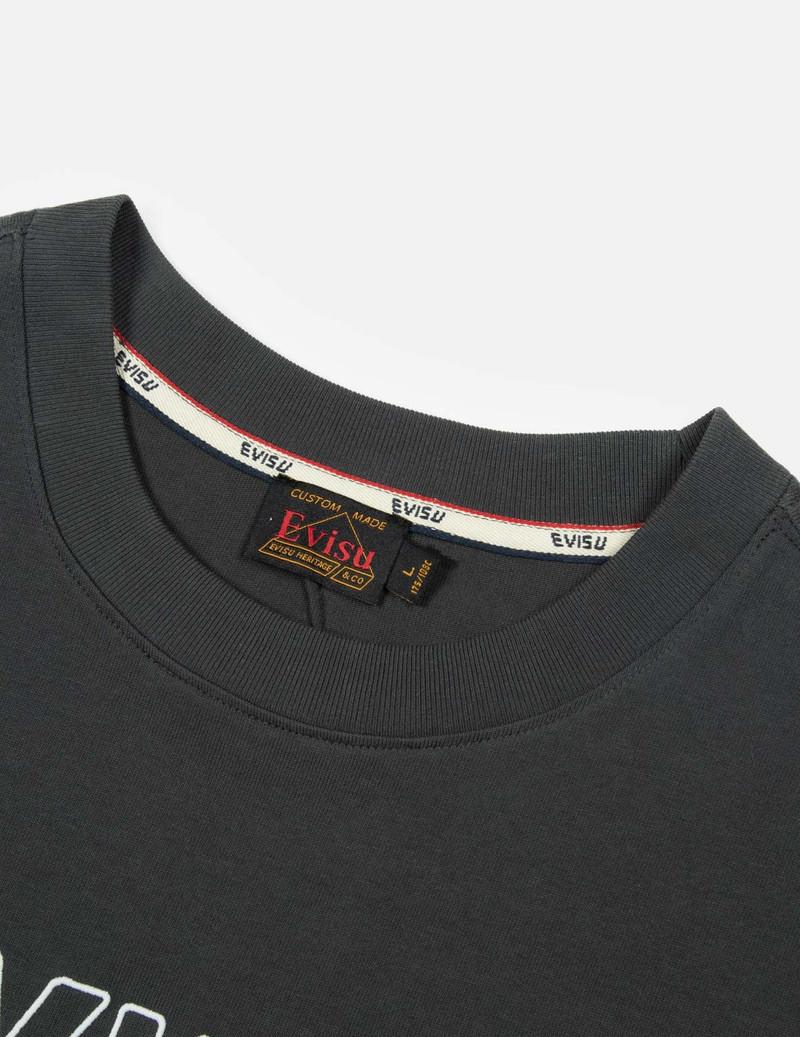 LOGO EMBROIDERY AND "SOARING SEAGULL AND DANCING CARP" PRINT RELAX FIT T-SHIRT 9