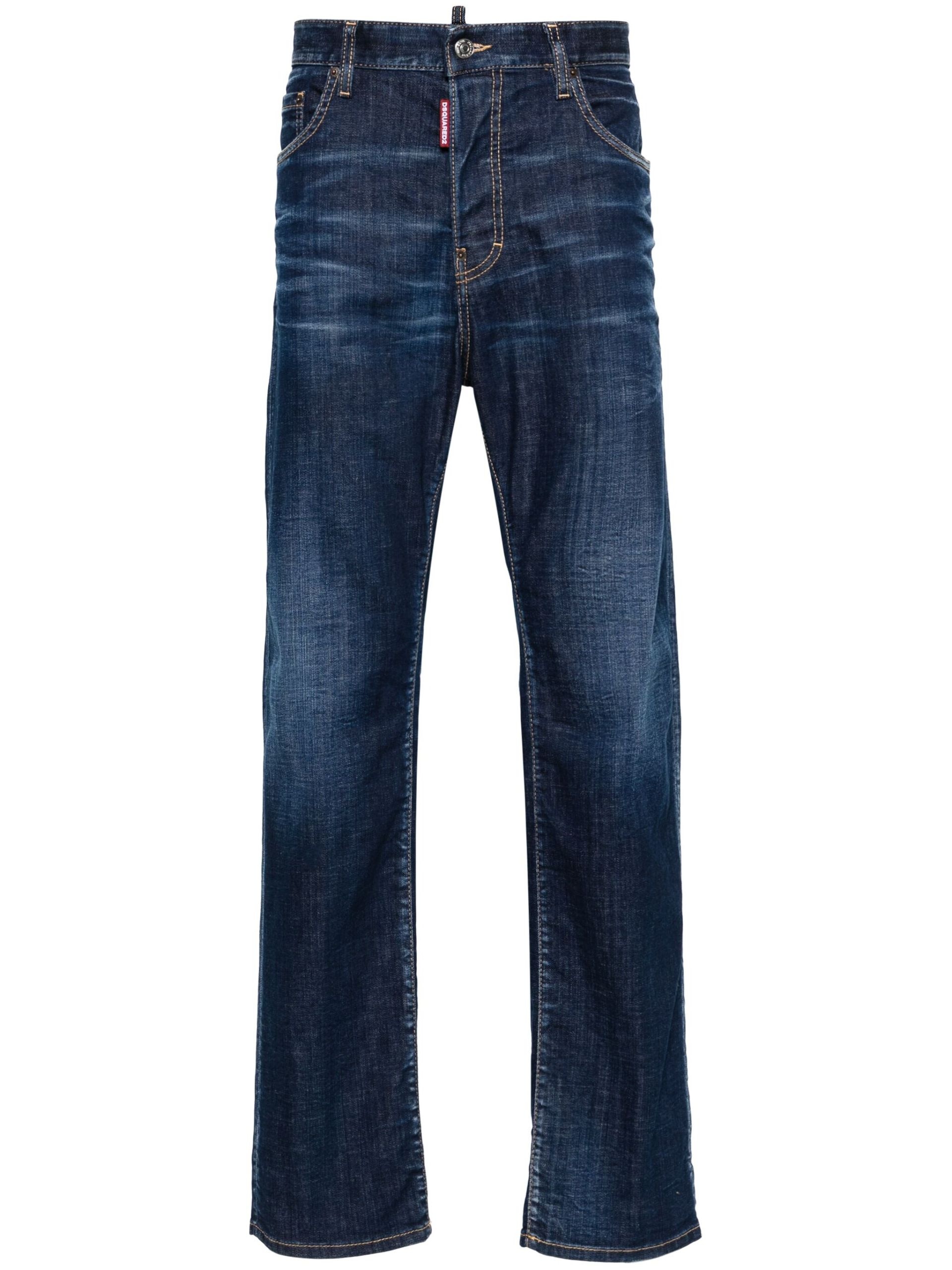 Blue 642 straight-leg jeans - 1