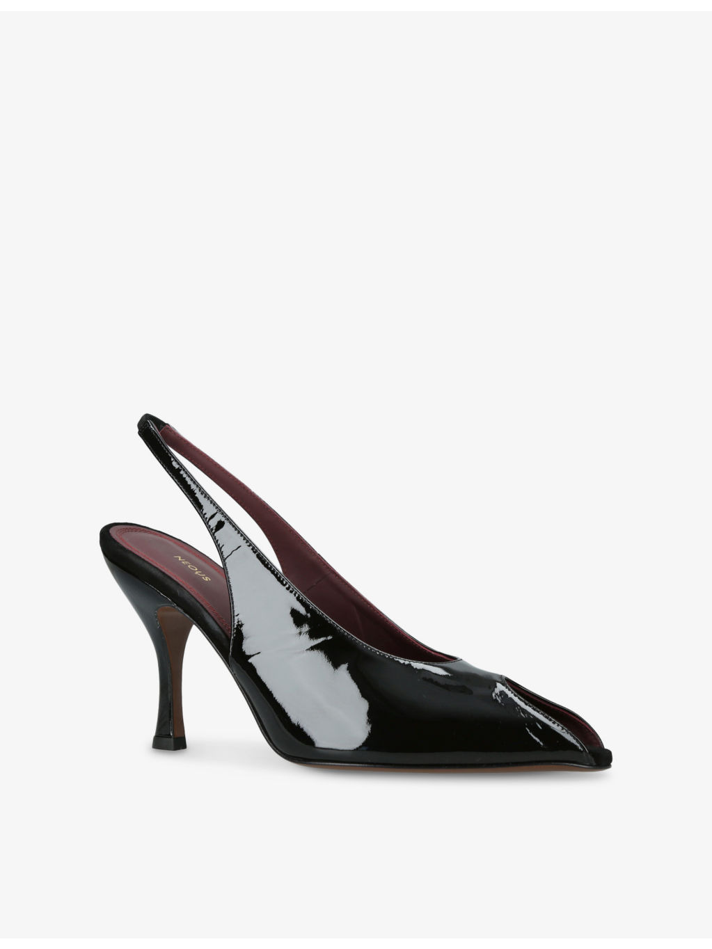 Hamal Patent-Leather Slingback Courts - 3