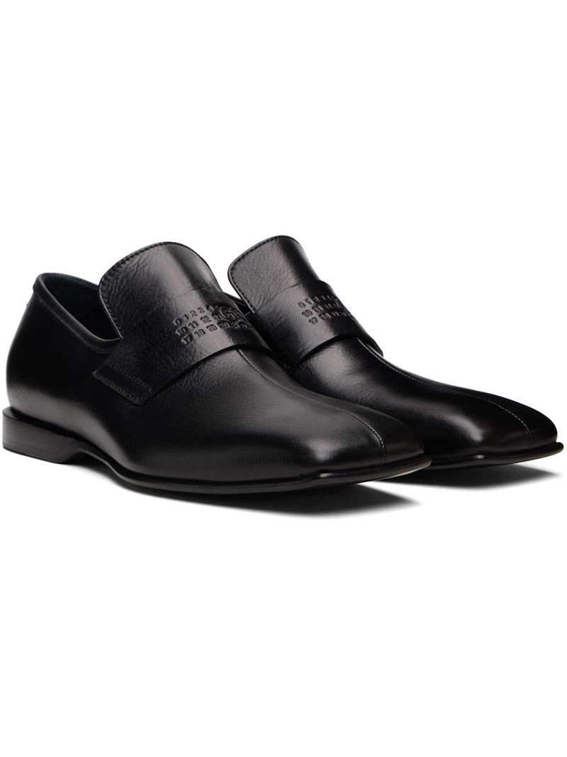 Black Grain Leather Loafers 4