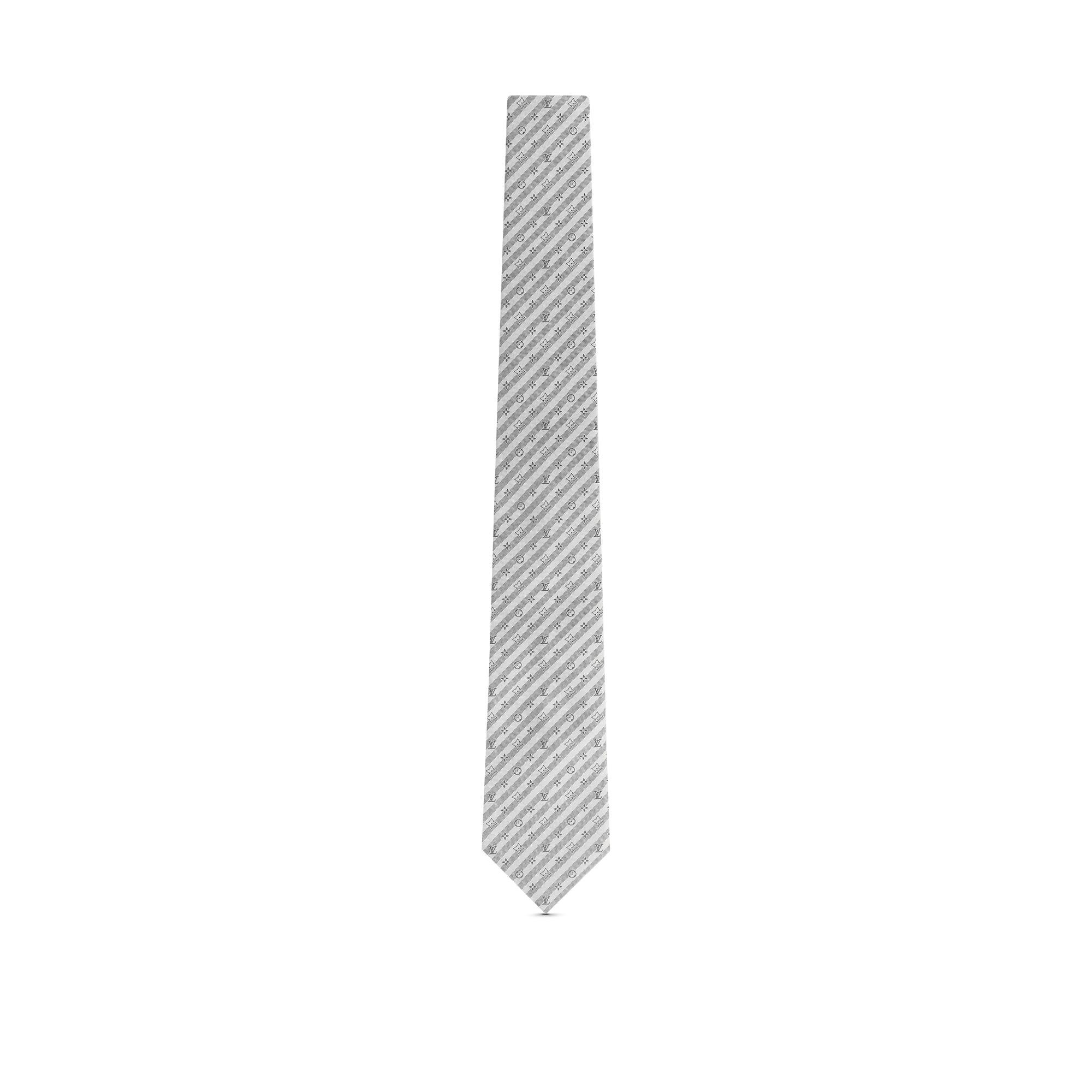 Monogram Two-Tone Stripes Tie - 1