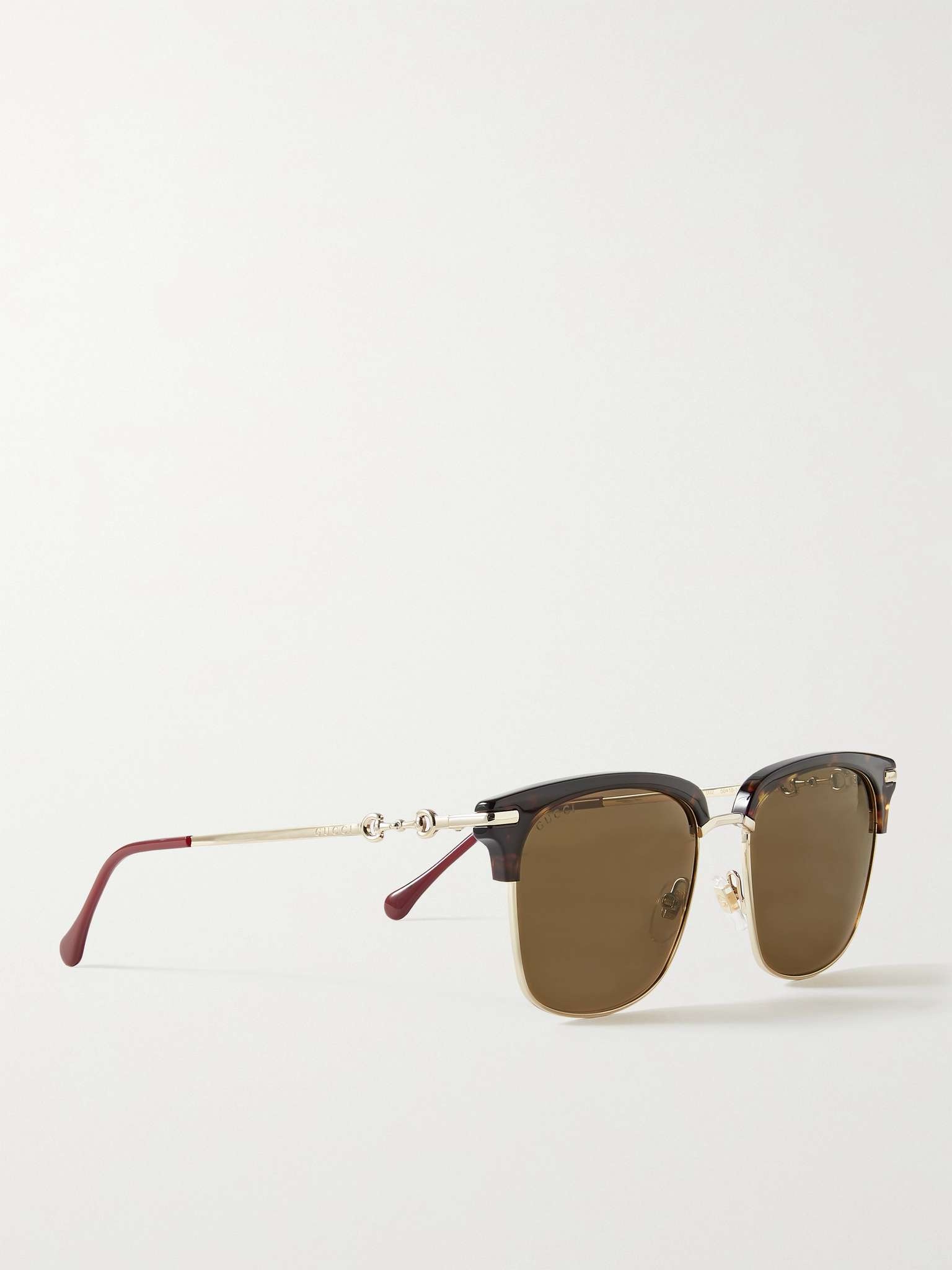 D-Frame Tortoiseshell Acetate and Gold-Tone Sunglasses - 3