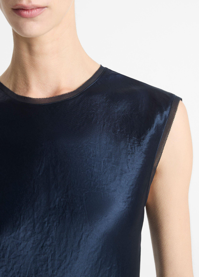 Satin Cap-Sleeve Slip Dress 4