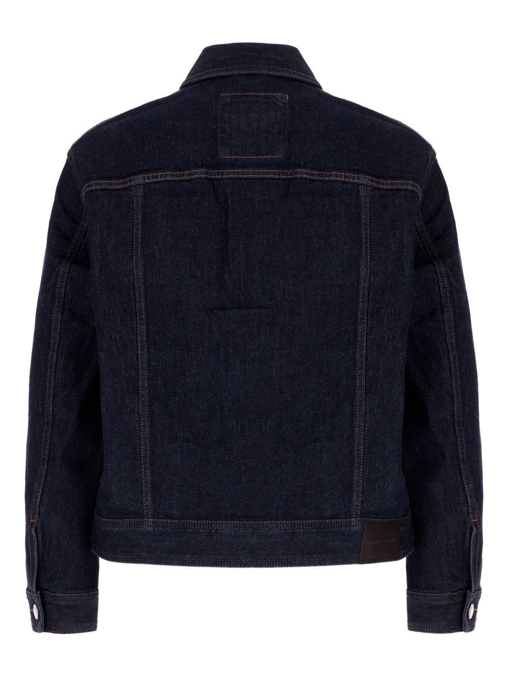 logo-button denim jacket - 2
