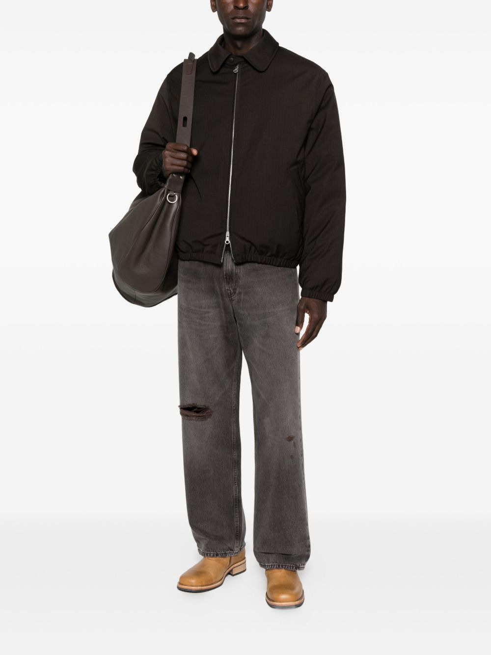 Churchill pinstriped puffer jacket - 2