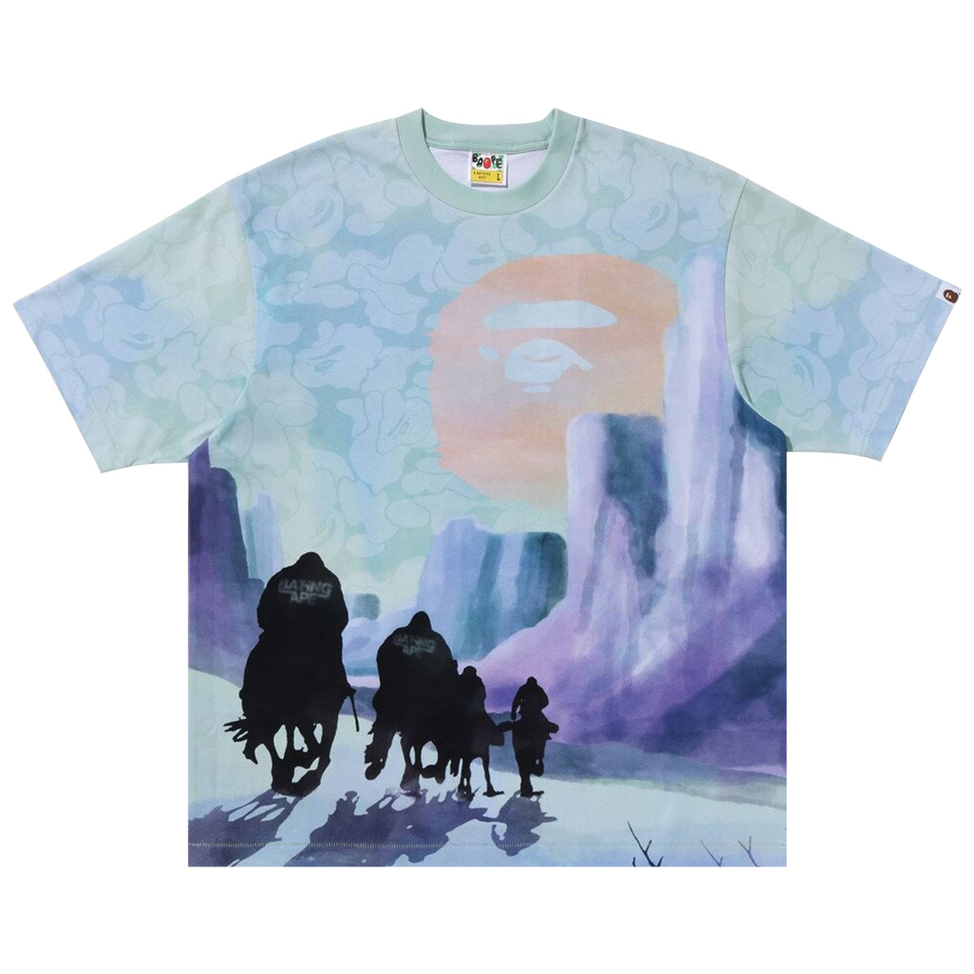 A BATHING APE BAPE Forbidden Zone Tee Multicolor REVERSIBLE