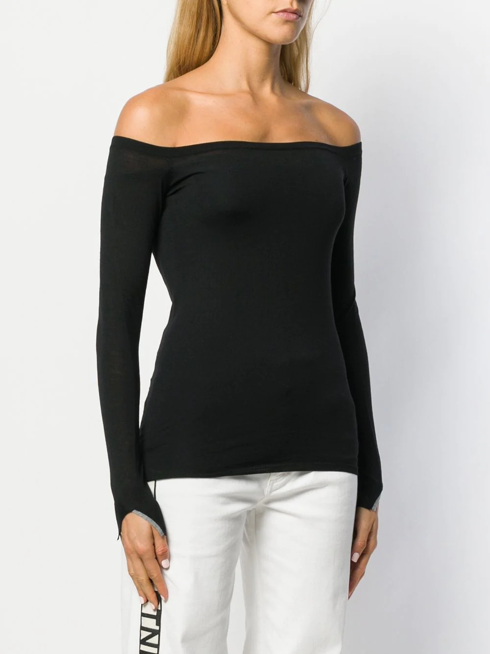 off the shoulder fitted top - 3