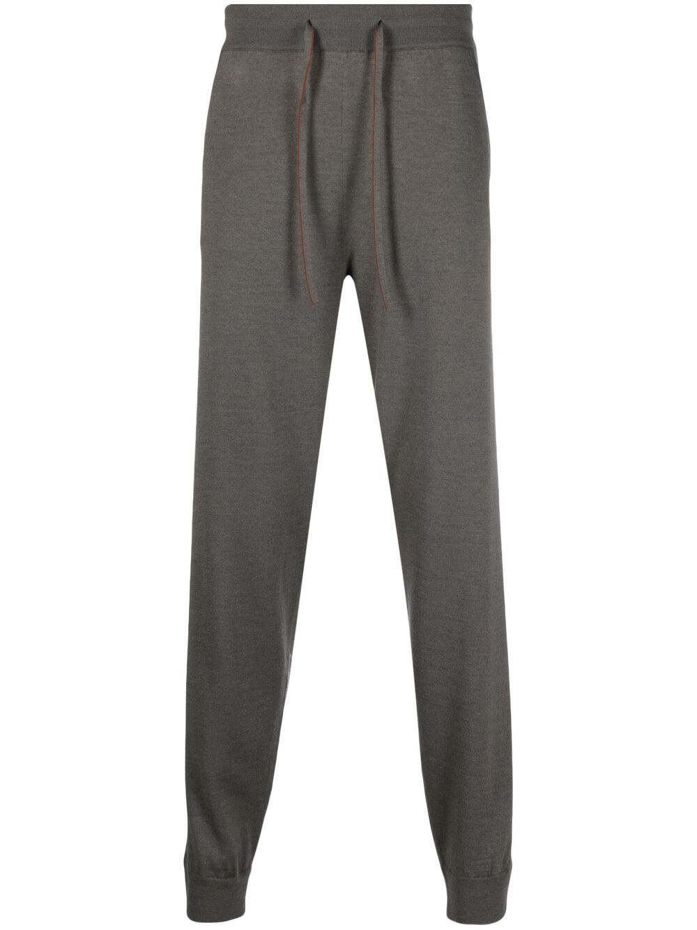 drawstring silk-blend track pants - 1