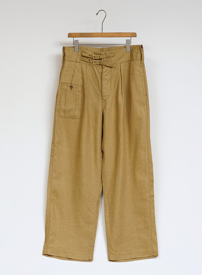 Field Pant Linen Basket in Khaki 1