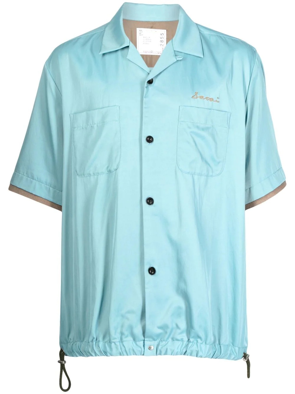 embroidered-logo short-sleeved shirt - 1