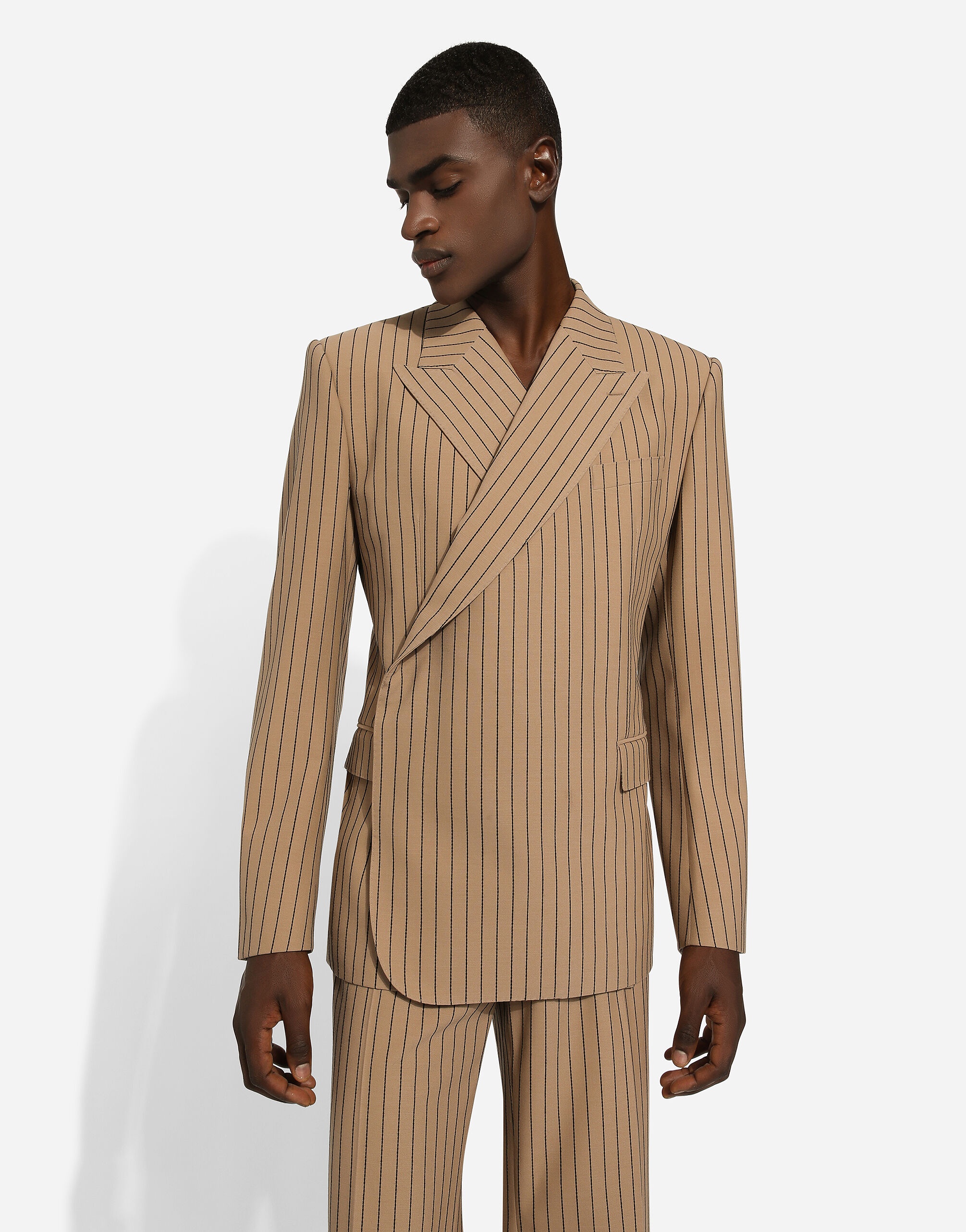 Double-breasted pinstripe Sicilia-fit jacket - 4