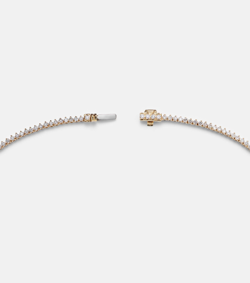 14kt gold (585/1000) tennis necklace with diamonds 6