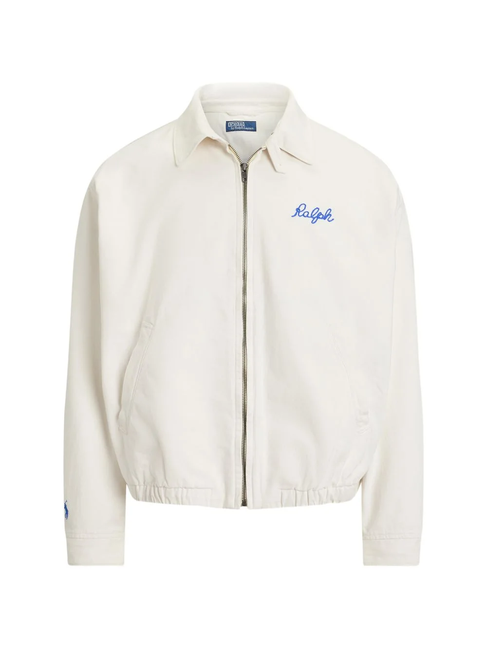 logo-embroidered windbreaker jacket - 1