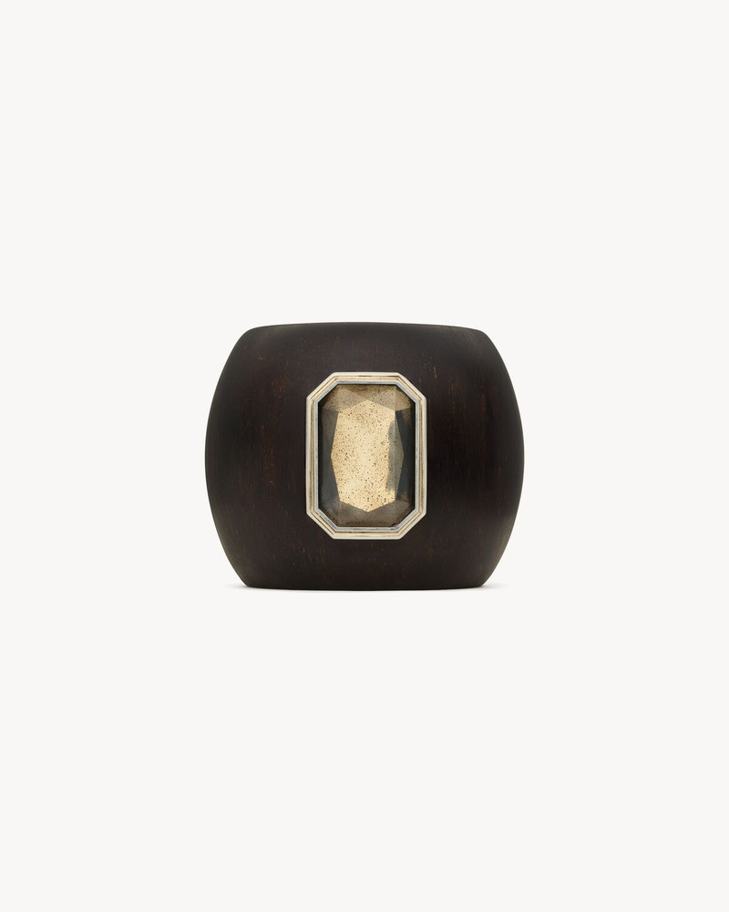 SAINT LAURENT CRYSTAL CUFF IN BAMBOO AND METAL outlook