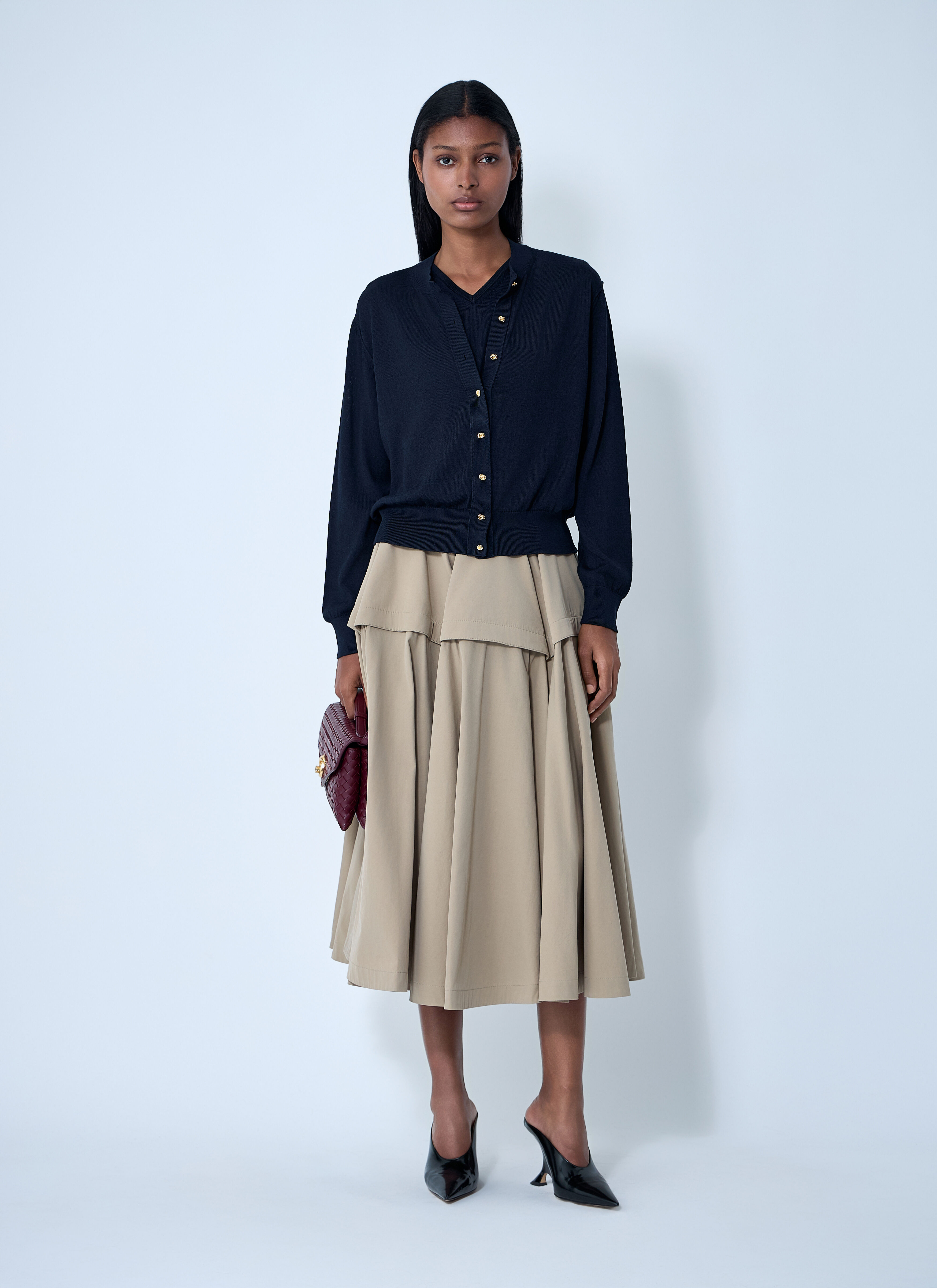 Cotton-And-Viscose Twinset - 2