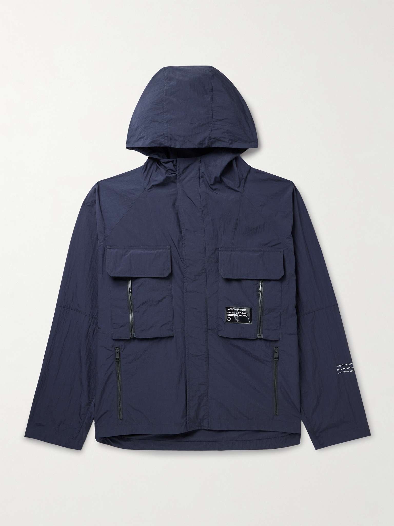 7 Moncler FRGMT Hiroshi Fujiwara Dotter Crinkled-Shell Hooded Jacket
