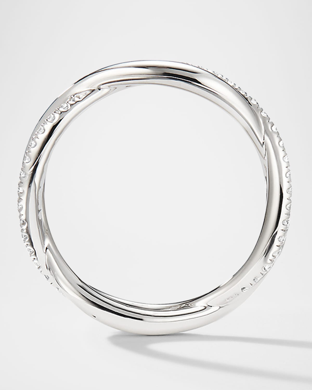 DY Infinity Band Ring with Diamonds in Platinum, 4.18mm - 3
