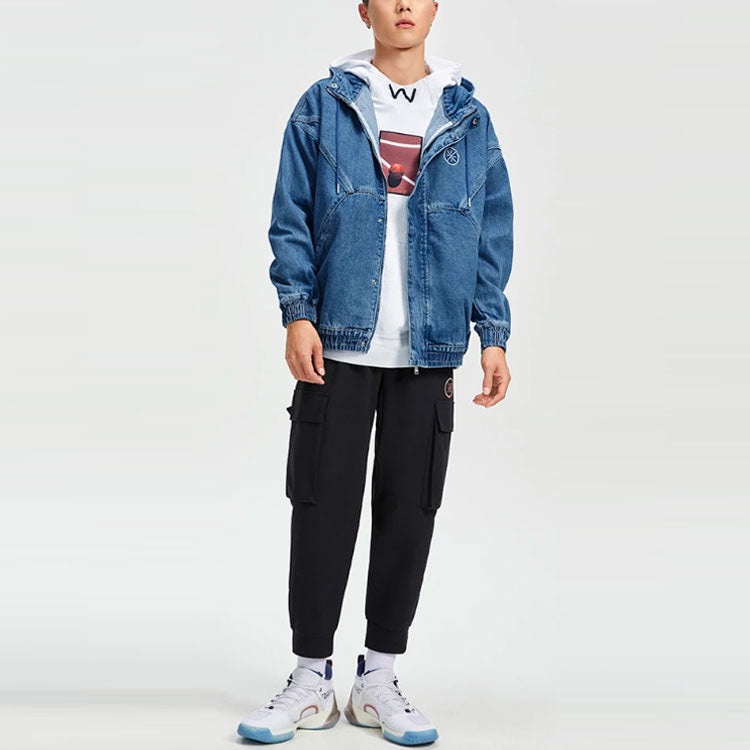 Li-Ning Way Of Wade Loose Fit Denim Hooded Jacket 'Denim Blue' AJDR241-4 - 3
