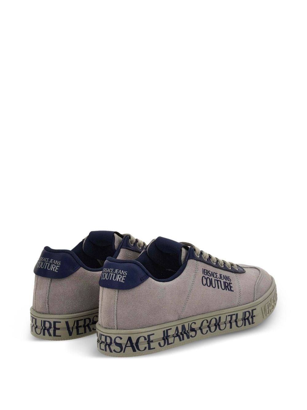 logo-print suede sneakers - 3