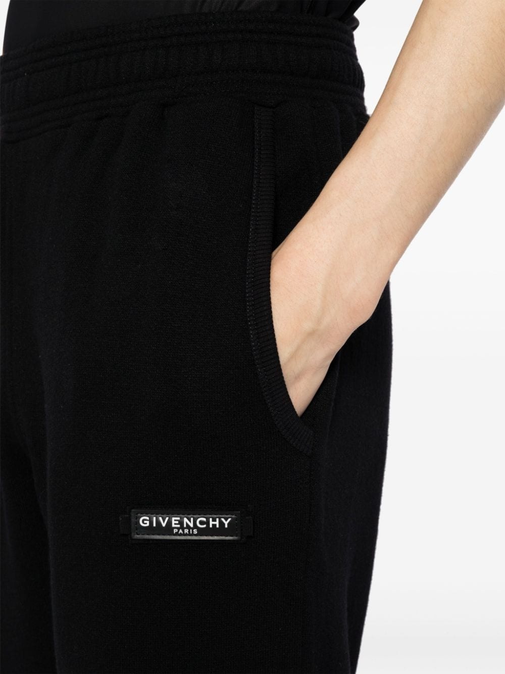 logo-appliquÃ© elasticated-waist track pants - 5