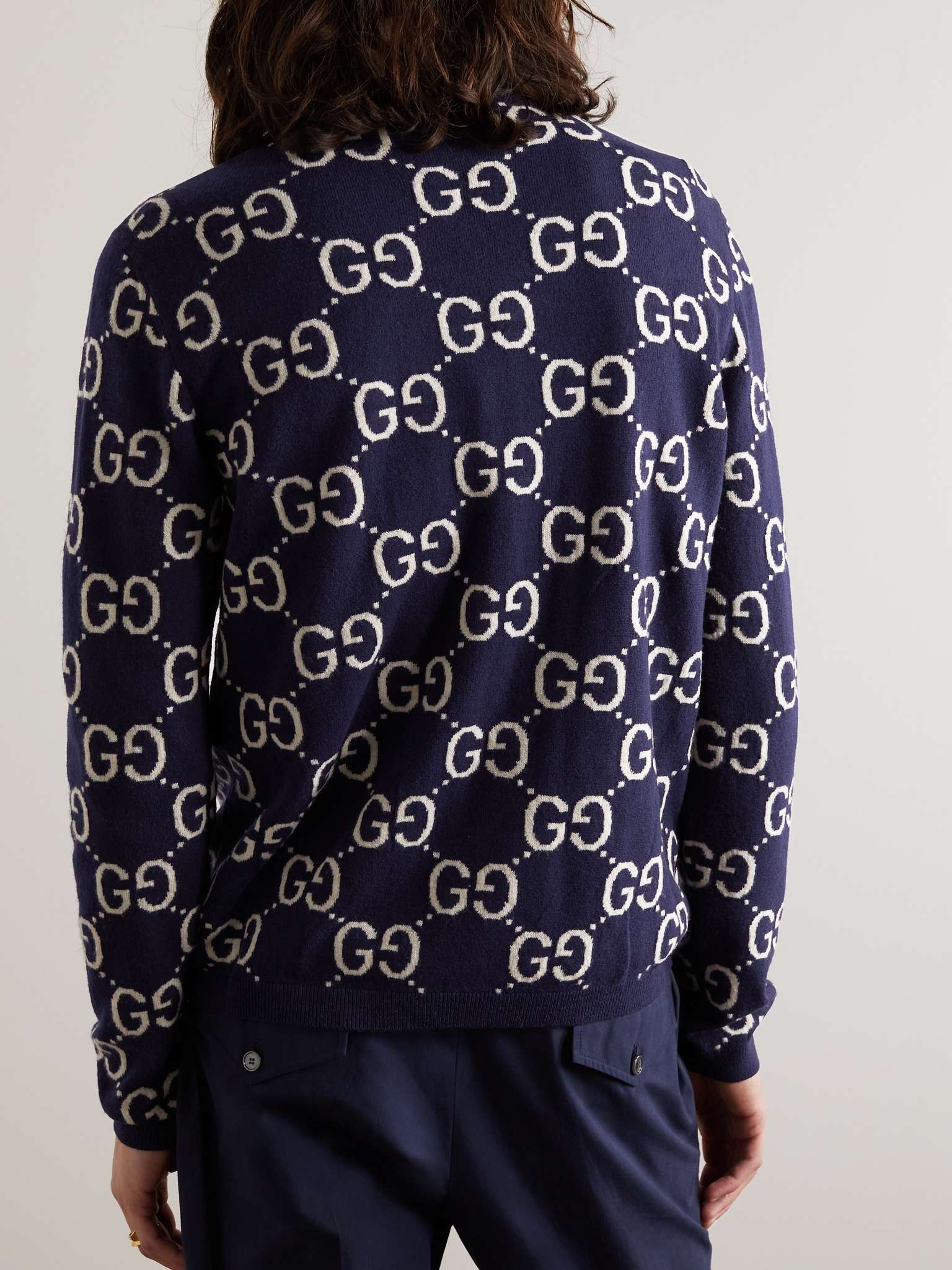 Logo-Jacquard Wool Sweater - 4