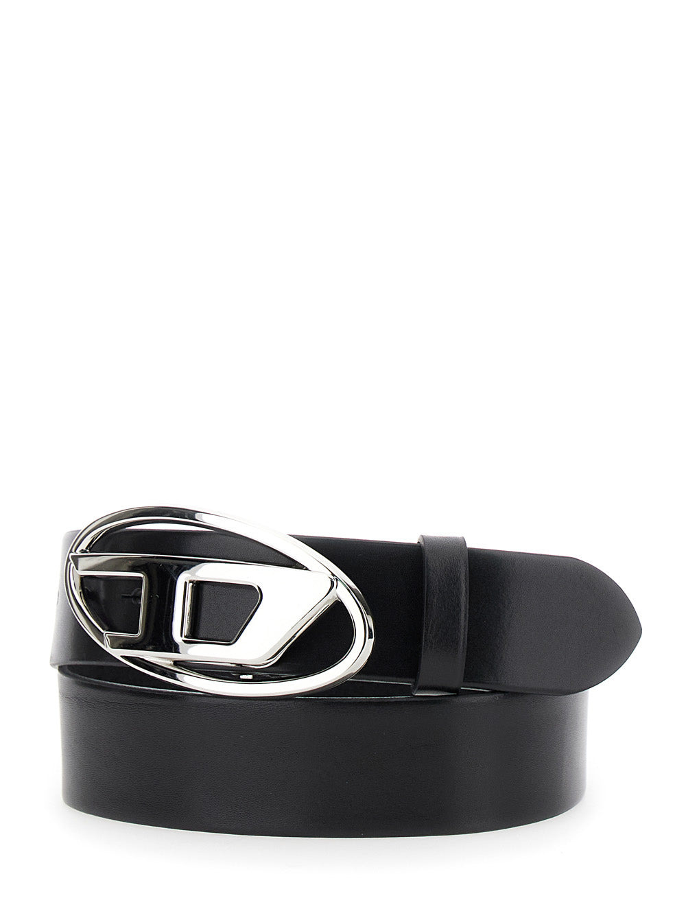 Diesel Women '1Dr' Black Belt With Logo Buckle In Leather Woman - 2