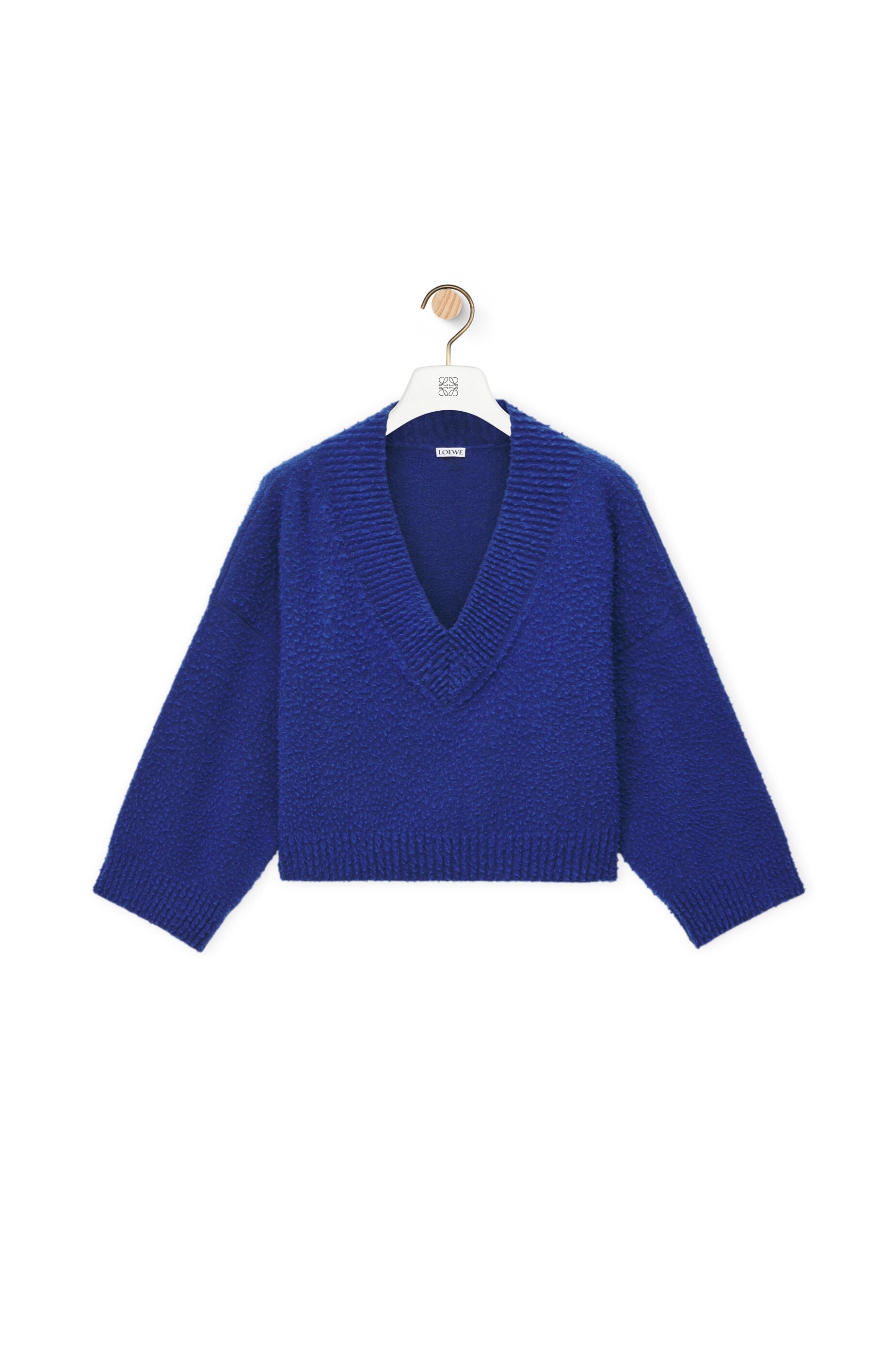 Cropped sweater in wool blend - 1