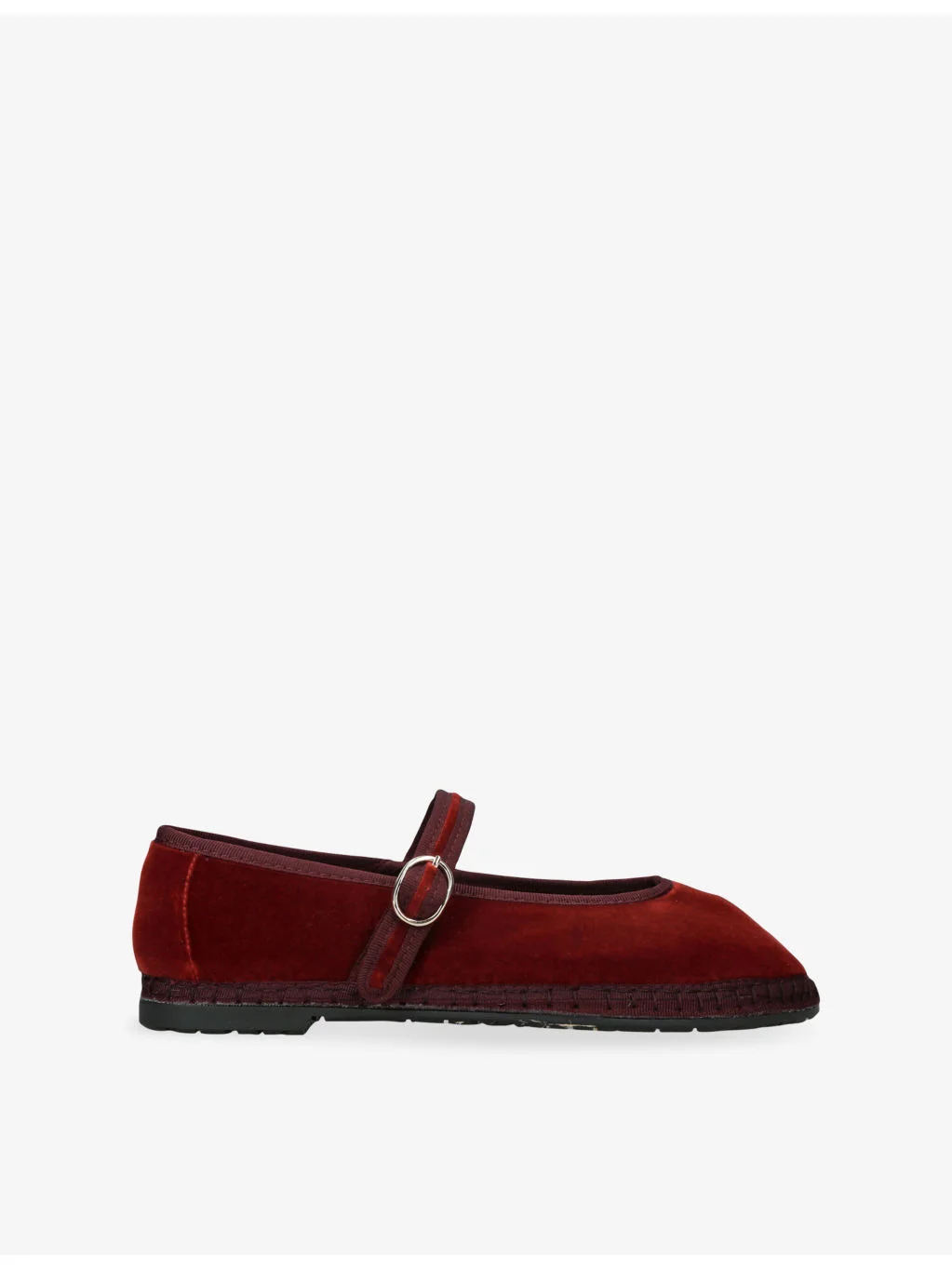 Pierre Sienna Velvet Mary-Jane Flats - 1