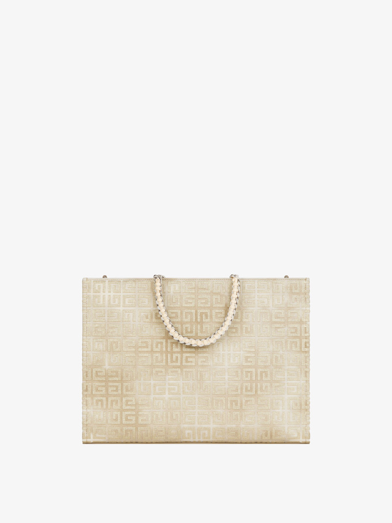 MEDIUM G-TOTE SHOPPING BAG IN 4G CANVAS WITH CHAIN 3