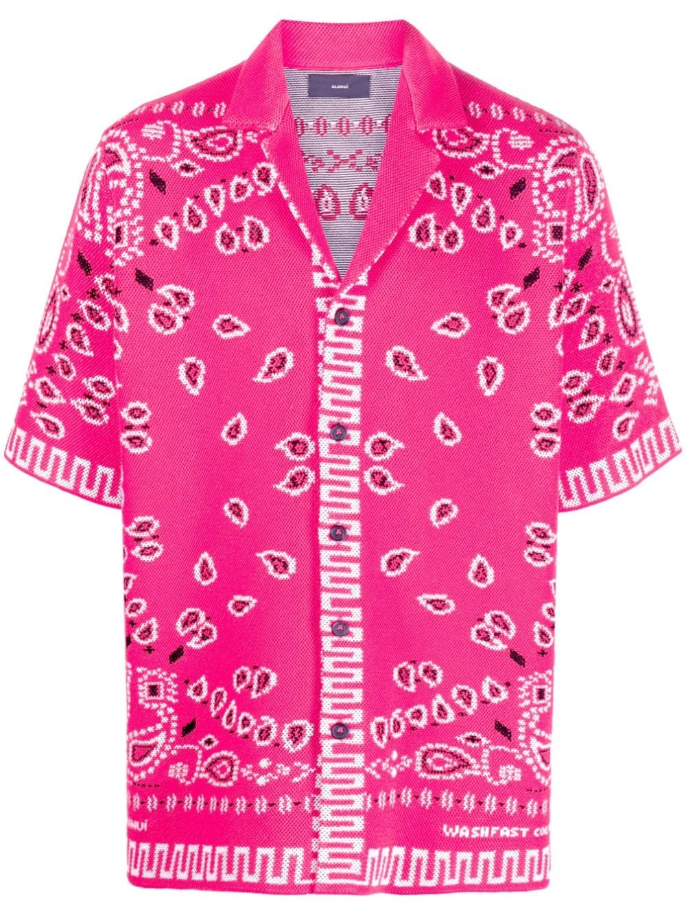 Bandana print short-sleeve shirt - 1