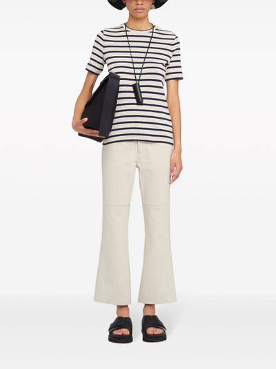 Jil Sander flared cotton trousers outlook