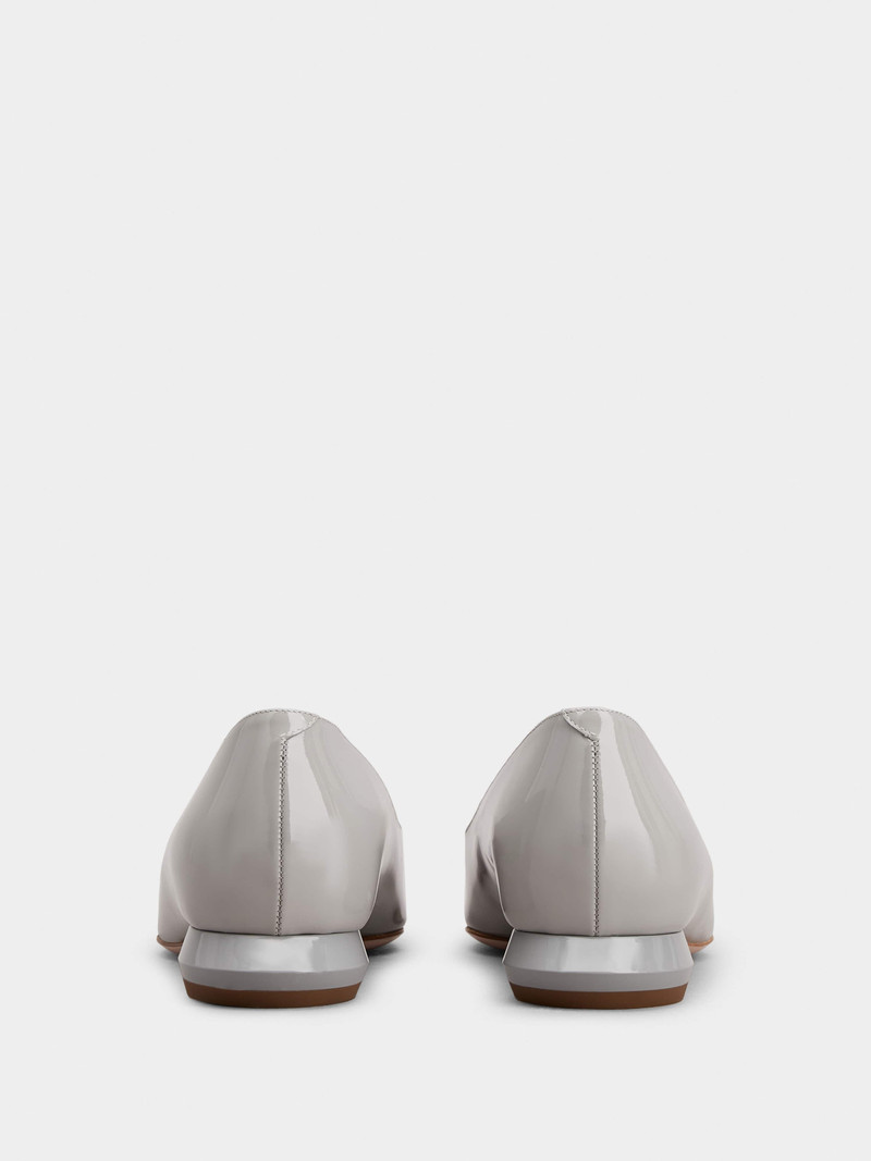 Roger Vivier Viv' Choc Metal Buckle Ballerinas in Patent Leather outlook