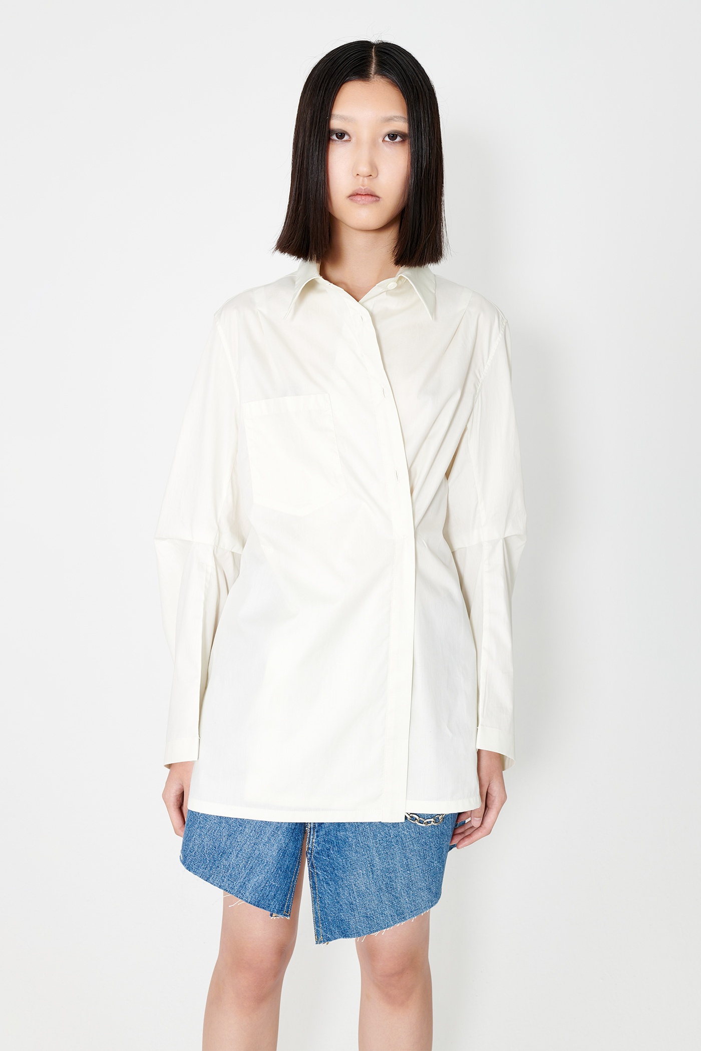 Machine Shirt Pearl Beige Cotton Chinz - 3