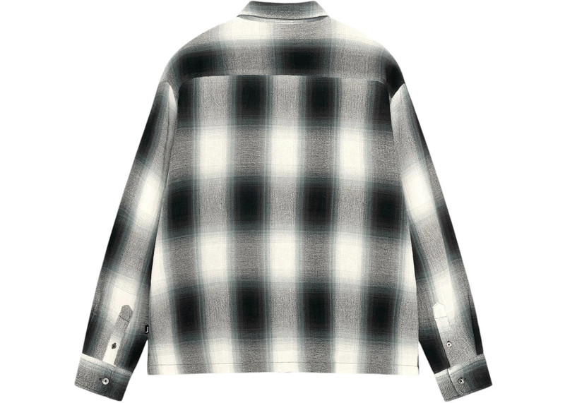 Stüssy Stussy Loose Weave Plaid Shirt Grey outlook