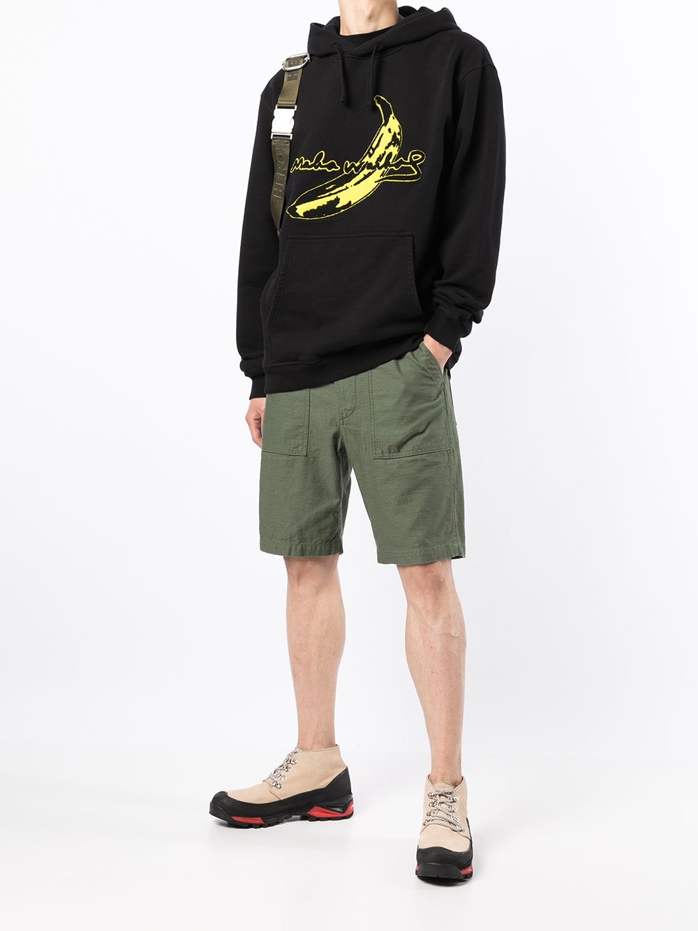 logo-patch cotton hoodie - 2