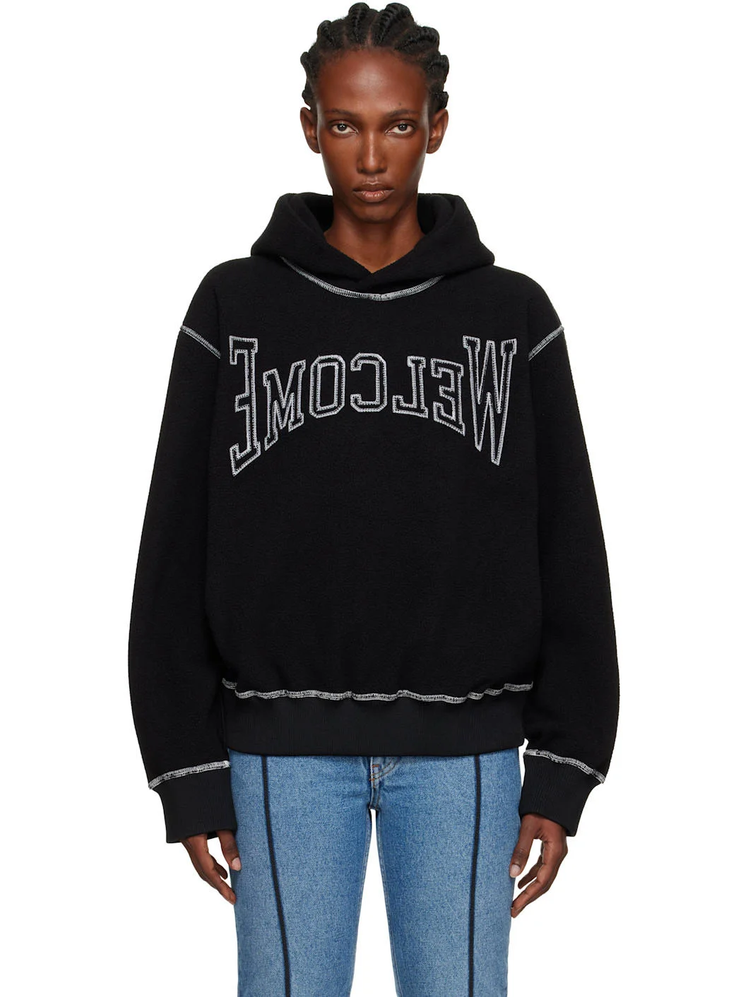 Black 'Welcome' Hoodie - 1