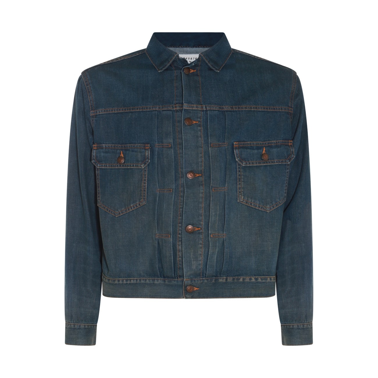 blue denim cotton jacket - 1