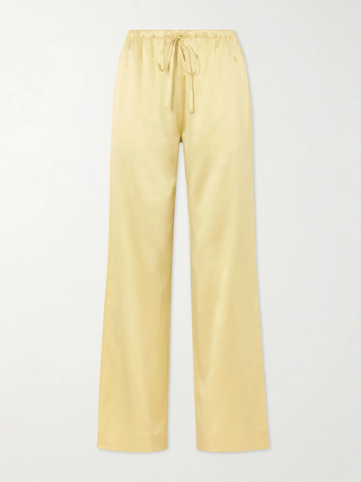Brody Silk-blend Satin Wide-leg Pants - 1