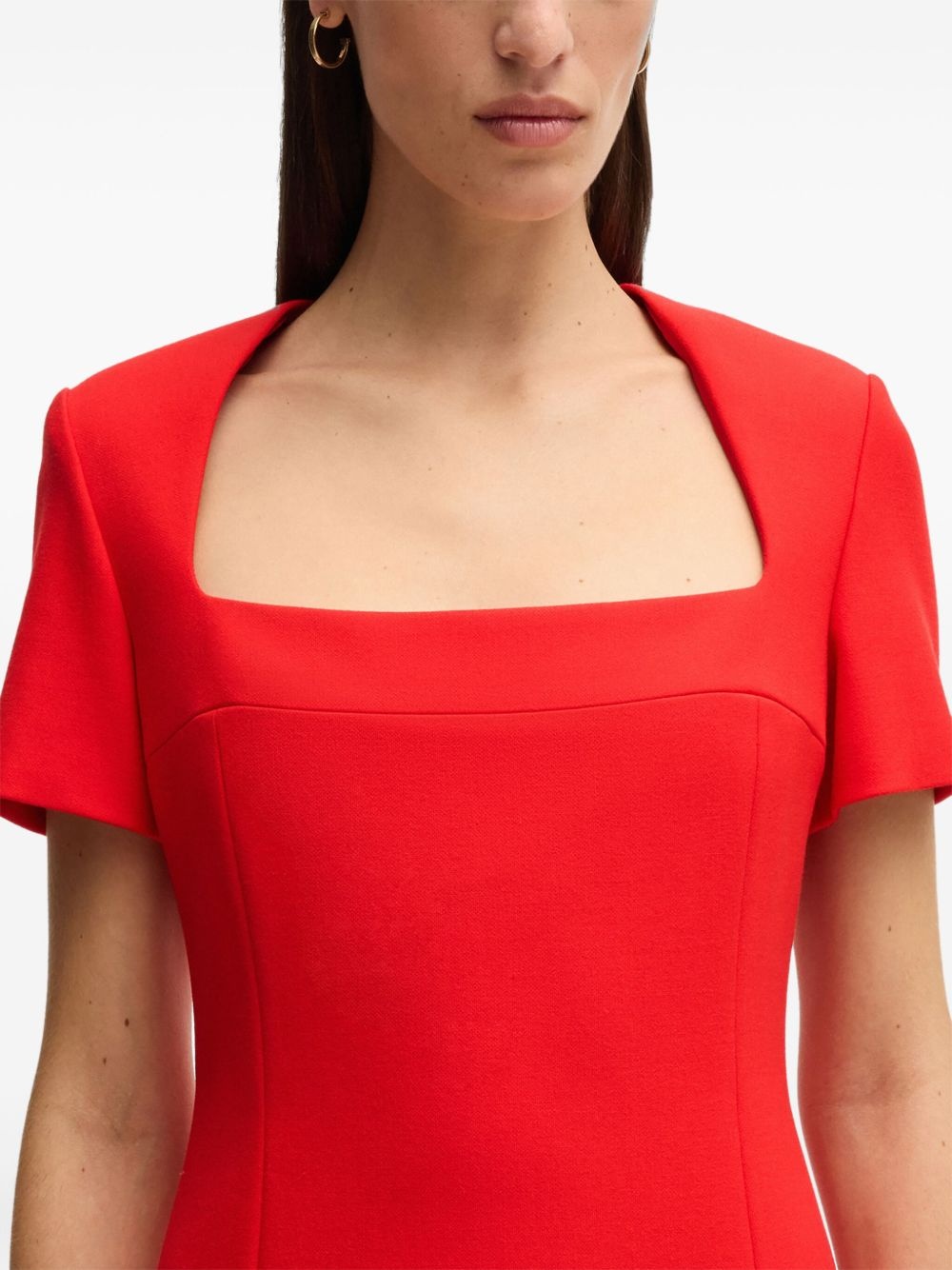 short-sleeve midi dress - 6