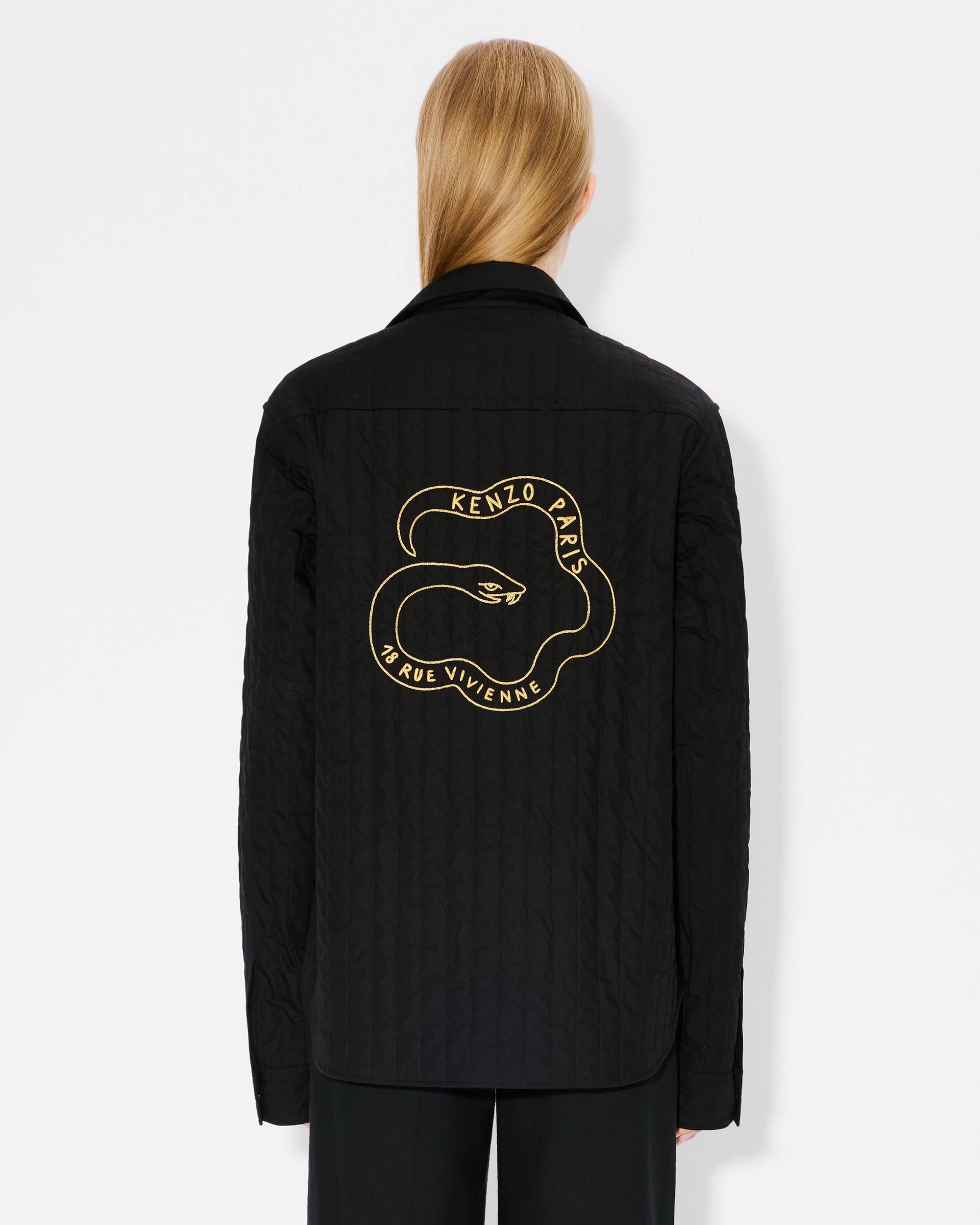 'Lunar New Year' genderless quilted padded overshirt in cotton poplin - 4