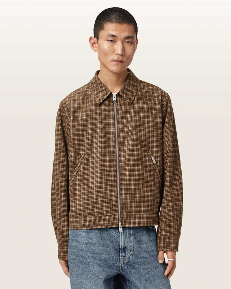 LAKESHAW RELAXED FIT LINEN BLEND CHECK JACKET 4