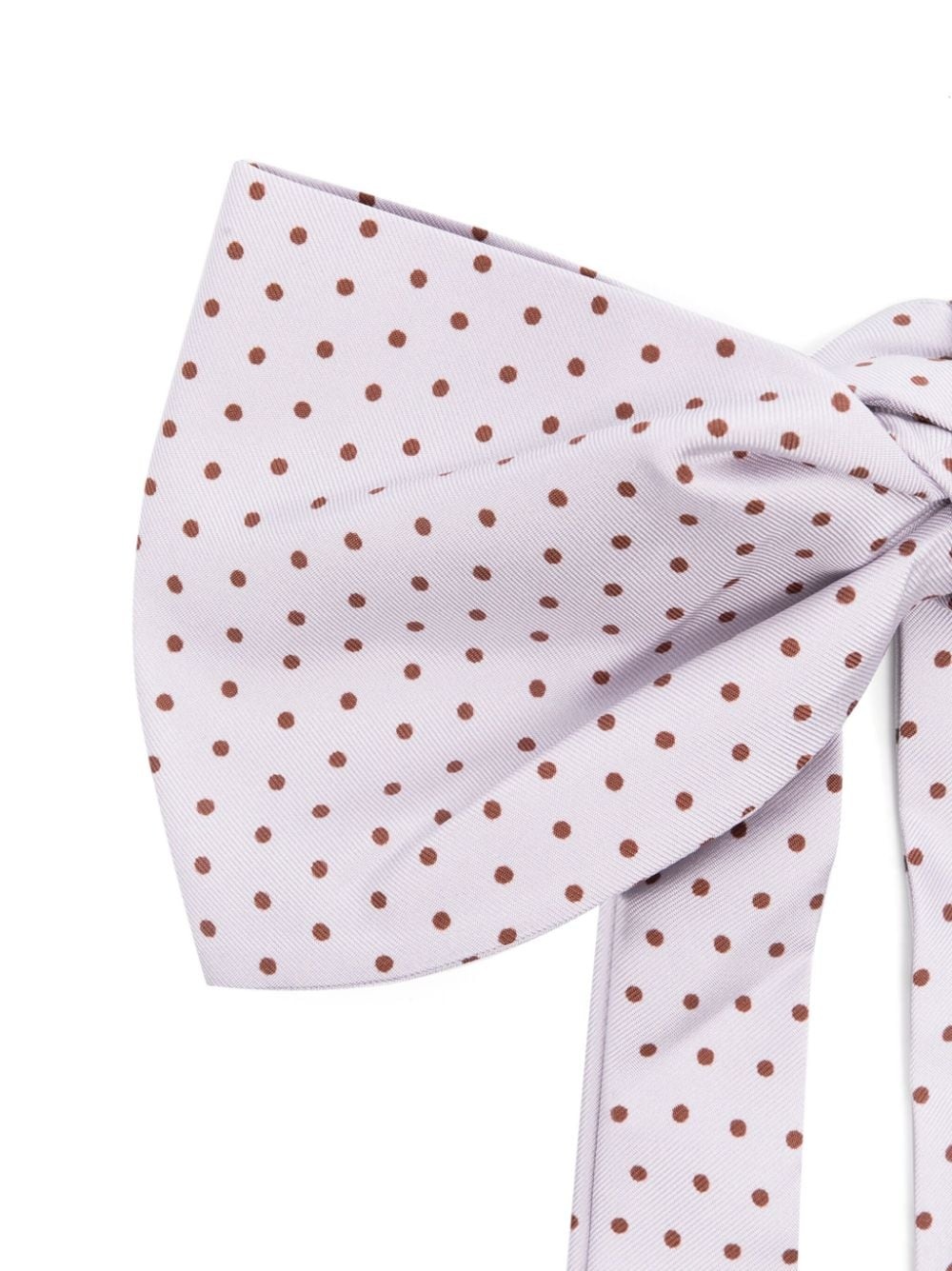 polka-dot print silk bow - 2