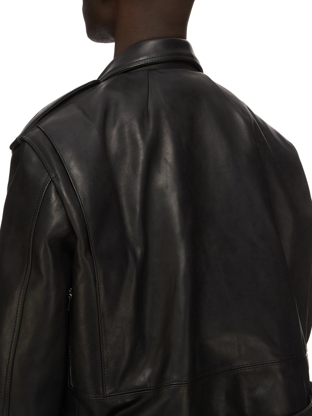 【関税&送料込】Rick Owens Structured Leather Jacket Rick Owens Leather Jacket | Black | FARFETCH