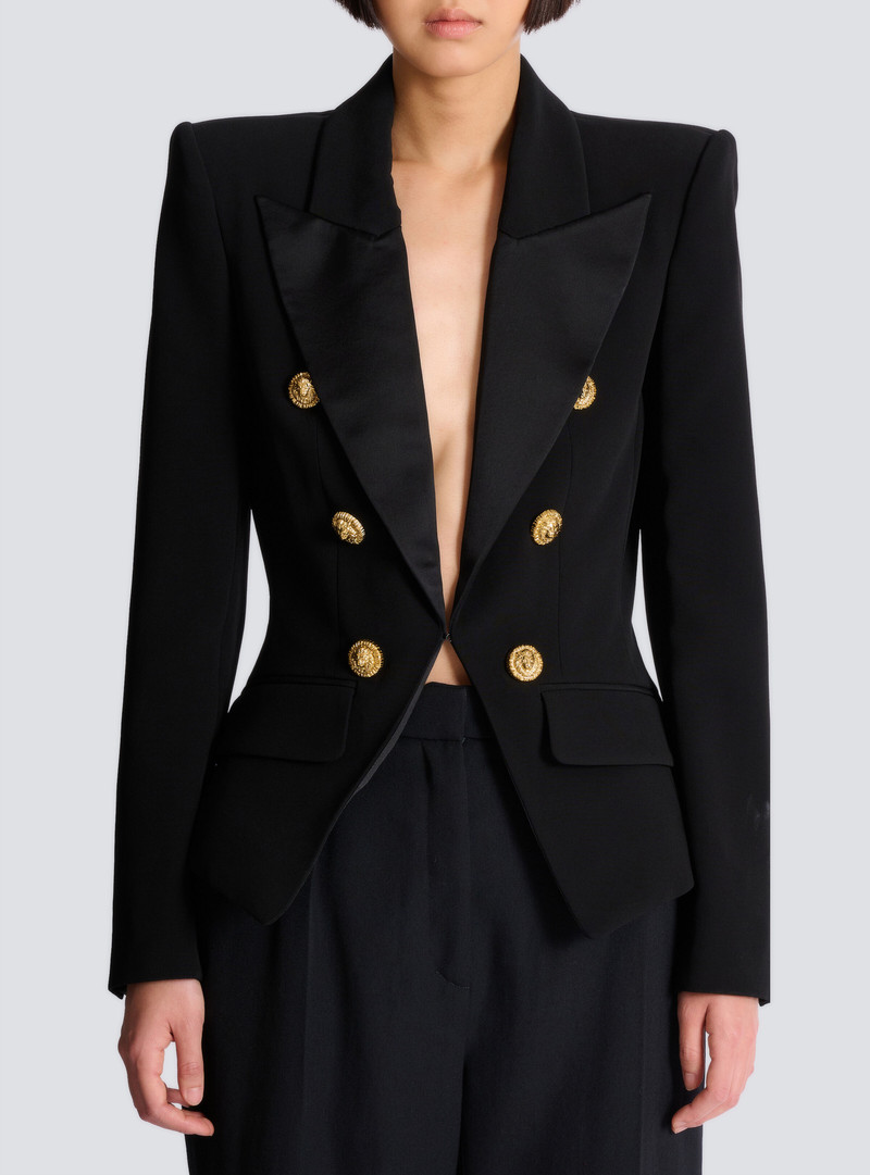 6-button jacket in jacquard 5