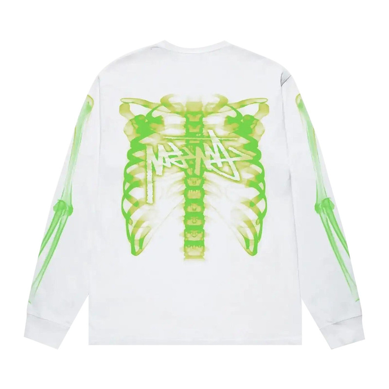 Stüssy Stussy Rib Cage 3M Long-Sleeve Tee 'White' outlook